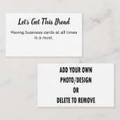 MACHEN SIE IHR EIGENES VISITENKARTE (Vorne/Hinten)