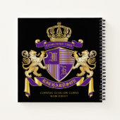 Machen Sie Ihr eigenes Wappen Monogramm-Kronenembl Notizbuch (Rückseite)