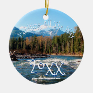 Machen Sie Ihr eigenes Whitewater Chirstmas Foto Keramik Ornament