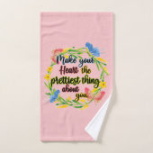 Machen Sie Ihr Herz zum Hübschsten über Sie Badhandtuch Set (Handtuch)