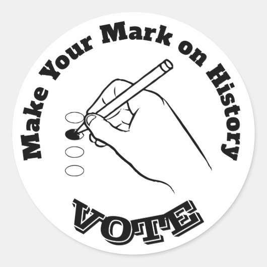 Machen Sie Ihr Kennzeichen für den Verlauf Runder Aufkleber (Vorderseite)