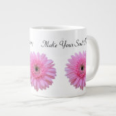Machen Sie Ihr Soul glücklich Pink Gerbera Daisy Jumbo-Tasse (Vorderseite Rechts)