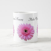 Machen Sie Ihr Soul glücklich Pink Gerbera Daisy Jumbo-Tasse (Vorderseite)