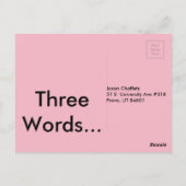 Machen Sie Ihre Arbeit Postkarte (Rückseite)