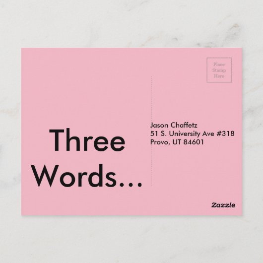 Machen Sie Ihre Arbeit Postkarte (Rückseite)