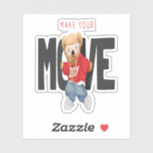 Machen Sie Ihre Bewegung Cooler Bärentanz Aufkleber (Blatt)