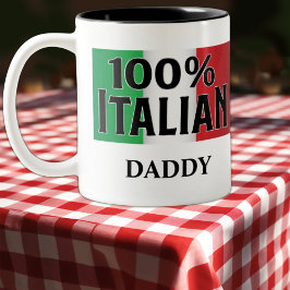 Machen Sie Ihre eigene 100% italienische Flagge vo Zweifarbige Tasse