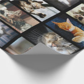 Machen Sie Ihre eigene 10-Foto-Collage auf Schwarz Geschenkpapier (Ecke)