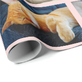 Machen Sie Ihre eigene 10 FotoCollage auf Pink Geschenkpapier (Rolleneckpunkt)