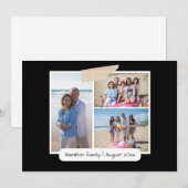 Machen Sie Ihre eigene 3 Foto Collage Personalisie Einladung (Vorne/Hinten)