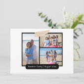 Machen Sie Ihre eigene 3 Foto Collage Personalisie Einladung (Stehend Vorderseite)