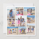 Machen Sie Ihre eigene 9 Foto Collage Personalisie Einladung (Vorderseite)
