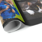 Machen Sie Ihre eigene 9 FotoCollage auf schwarz Geschenkpapier (Rolleneckpunkt)