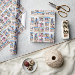 Machen Sie Ihre eigene 9-FotoCollage Personalisier Geschenkpapier