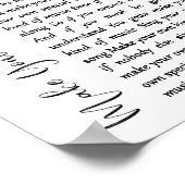 Machen Sie Ihre eigene Art von Musik White Script Poster (Ecke)