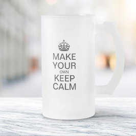 Machen Sie Ihre eigene Behalten Bier-Tasse Mattglas Bierglas