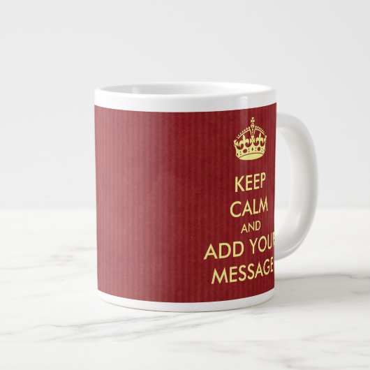 Machen Sie Ihre eigene -Calm Jumbo-Tasse (Vorderseite Rechts)