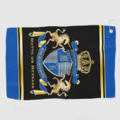 Machen Sie Ihre eigene Einhornmatte mit dem blauen Golfhandtuch (Horizontal)