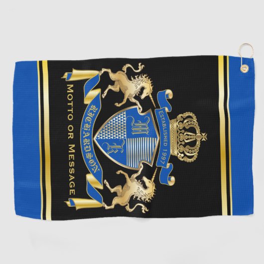 Machen Sie Ihre eigene Einhornmatte mit dem blauen Golfhandtuch (Horizontal)