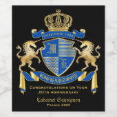 Machen Sie Ihre eigene Einhornmatte von Arms Blue Weinetikett (Einzelnes Label)