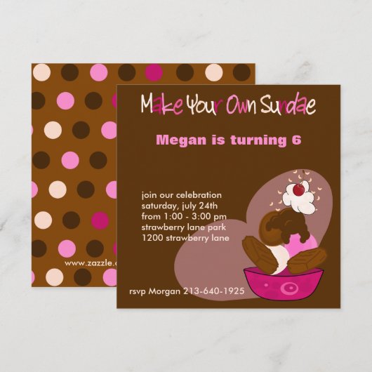 Machen Sie Ihre eigene Einladung (Vorne/Hinten)