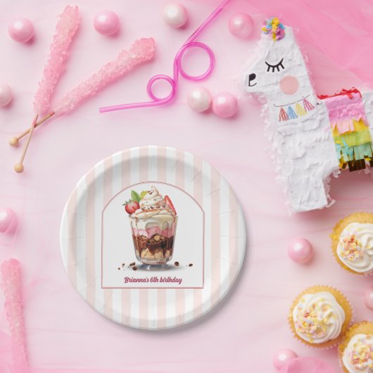 Machen Sie Ihre eigene Eiscreme Sundance Geburtsta Pappteller (Party)