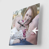 Machen Sie Ihre eigene Foto-Uhr Quadratische Wanduhr (Winkel)