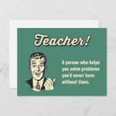 Machen Sie Ihre eigene Funny Teacher Definition fü Postkarte (Vorne/Hinten)