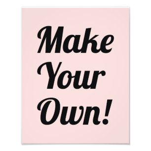 Machen Sie Ihre eigene gedruckte Gewohnheit Fotodruck