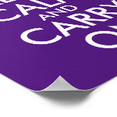 Machen Sie Ihre eigene königliche Lila Ruhe und tr Poster (Ecke)