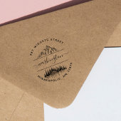 Machen Sie Ihre eigene ländliche Bergwelt Gummistempel