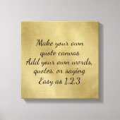 Machen Sie Ihre eigene Leinwand (Gold) (Vorderseite)