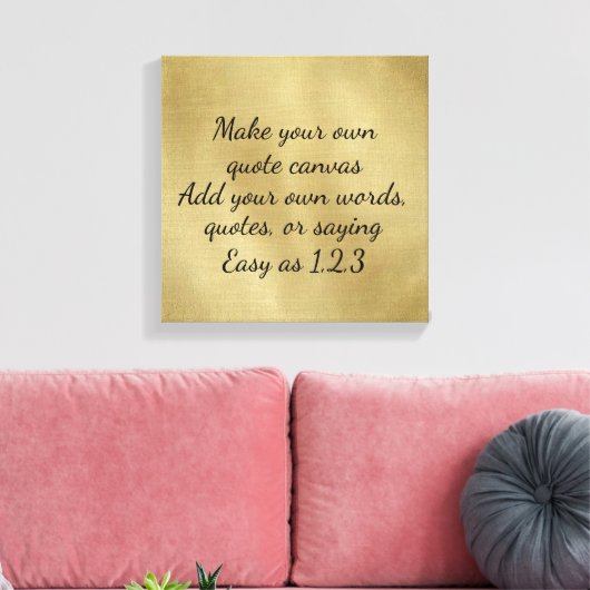 Machen Sie Ihre eigene Leinwand (Gold) (Insitu (Wohnzimmer))