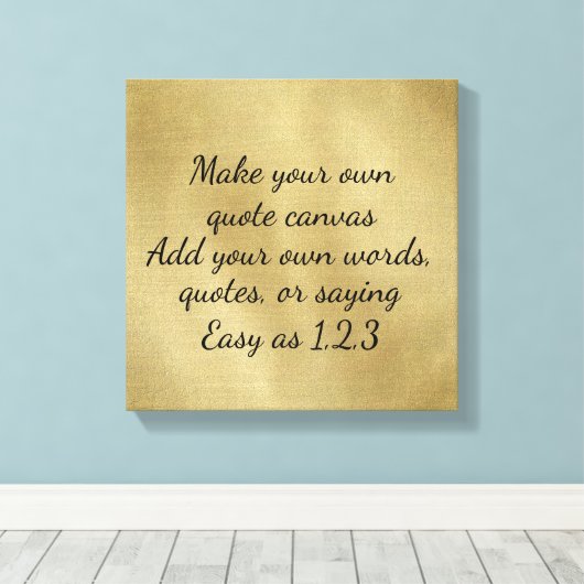 Machen Sie Ihre eigene Leinwand (Gold) (Insitu (Holzboden))