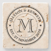 Machen Sie Ihre eigene Leinwand Retro Steinuntersetzer (Vorderseite)