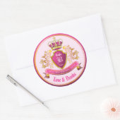 Machen Sie Ihre eigene Liebe & Dankeschön-Wappen - Runder Aufkleber (Umschlag)