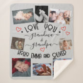✨ machen Sie Ihre eigene LIEBE GRANDMA & GRANDPA Sherpadecke (Vorderseite)