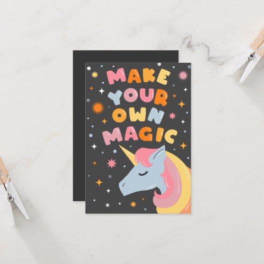 Machen Sie Ihre eigene Magie Karte (Vorderseite/Rückseite Beispiel)