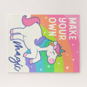 Machen Sie Ihre eigene Magie | Niedliches Einhorn Puzzle (Horizontal)