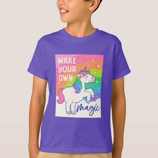 Machen Sie Ihre eigene Magie | Niedliches Einhorn T-Shirt (Vorderseite)