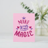 Machen Sie Ihre eigene Magie Postkarte (Stehend Vorderseite)