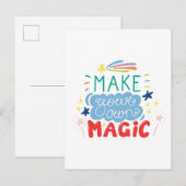 Machen Sie Ihre eigene Magie Postkarte (Vorne/Hinten)