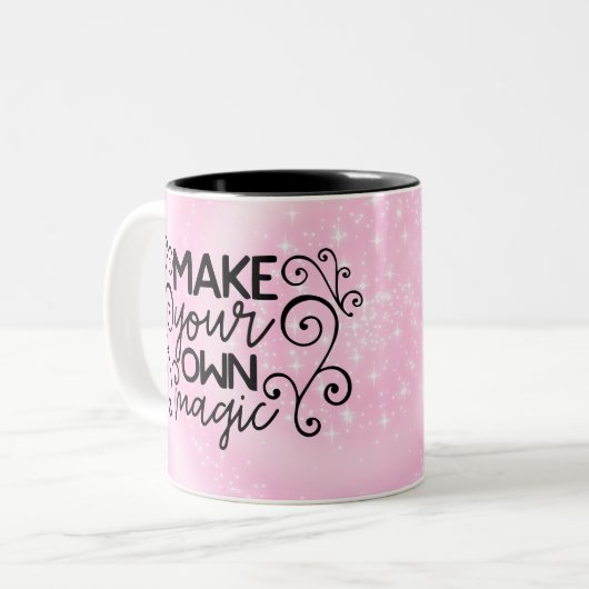 Machen Sie Ihre eigene Magie Zweifarbige Tasse (Vorderseite Links)