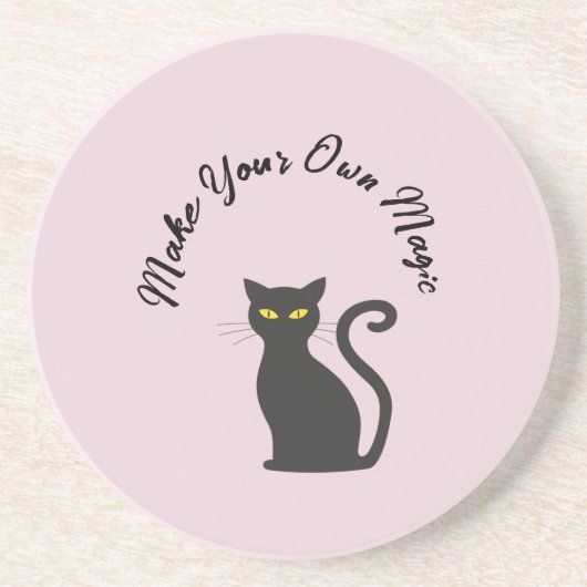 Machen Sie Ihre eigene magische Niedliche Schwarze Getränkeuntersetzer (Vorne)