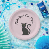 Machen Sie Ihre eigene magische Niedliche Schwarze Pappteller (Party)