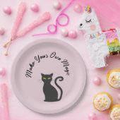 Machen Sie Ihre eigene magische Niedliche Schwarze Pappteller (Party)