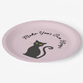 Machen Sie Ihre eigene magische Niedliche Schwarze Pappteller (Schrägansicht)