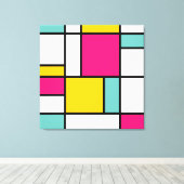 Machen Sie Ihre eigene Mondrian-Moderne abstrakt Leinwanddruck (Insitu (Holzboden))