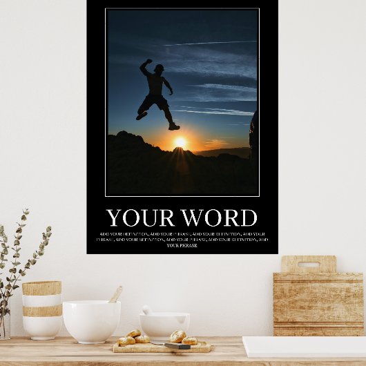 Machen Sie Ihre eigene Motivierend Postererfolgswa Poster (Küche)