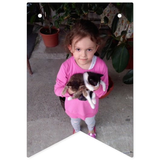 Machen Sie Ihre eigene Personalisierte Fotovorlage Wimpelkette (Zweite Fahne)